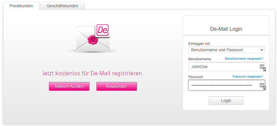 DE-Mail Starter / Bild-/Quelle: Deutsche Telekom