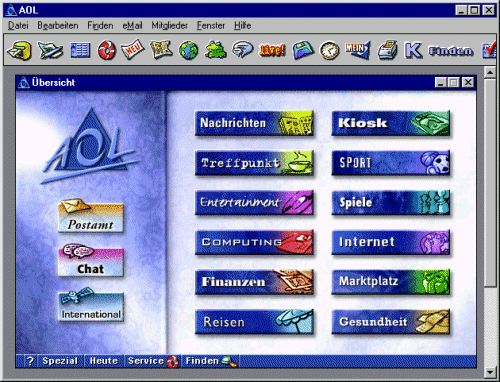 Startoberfläche AOL / Bild-/Quelle: erinnerstdudich.de