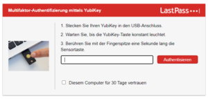 Symbolbild: Anforderung zweiter Schlüssel (2FA) / Bild-/Quelle: Lastpass.com/LogMeIn